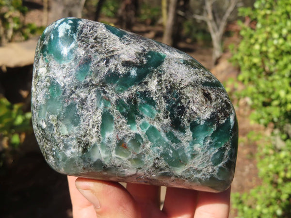 Polished Rare Emerald Mica In Matrix Free Forms x 2 From Mutoko, Zimbabwe - Toprock Gemstones and Minerals 