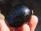 Polished Schorl Black Tourmaline Palm Stones  x 12 From Madagascar - Toprock Gemstones and Minerals 