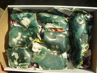 Polished One Side Polished Emerald Mtorolite Plates  x 7 From Zimbabwe - Toprock Gemstones and Minerals 