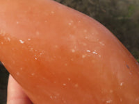 Natural Bright Orange Twist Calcite Standing Free Forms  x 2 From Madagascar - TopRock