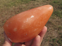 Natural Bright Orange Twist Calcite Standing Free Forms  x 2 From Madagascar - TopRock
