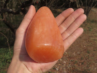 Natural Bright Orange Twist Calcite Standing Free Forms  x 2 From Madagascar - TopRock