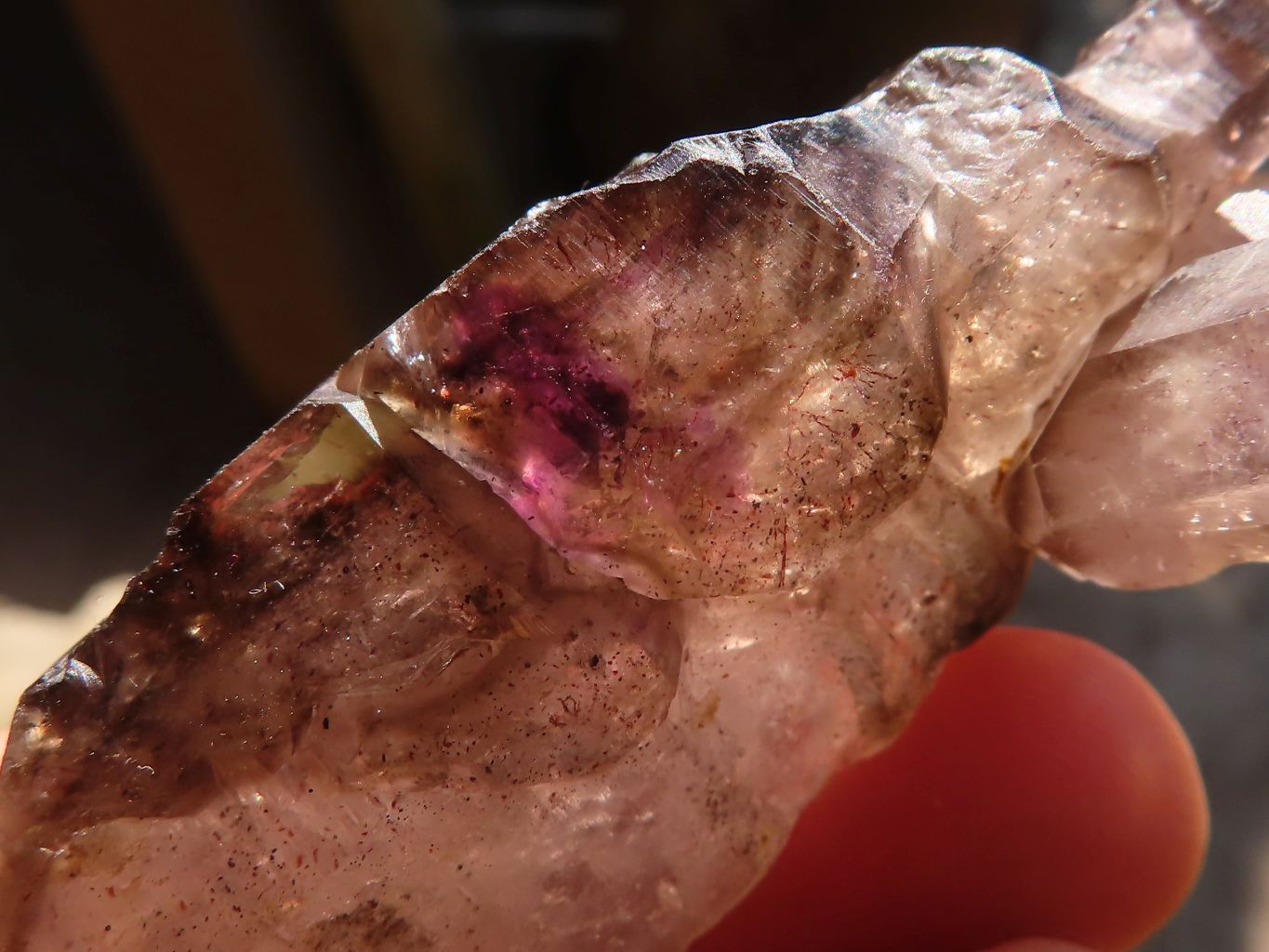 Natural Smokey Amethyst Window Quartz Crystals  x 12 From Chiredzi, Zimbabwe - Toprock Gemstones and Minerals 