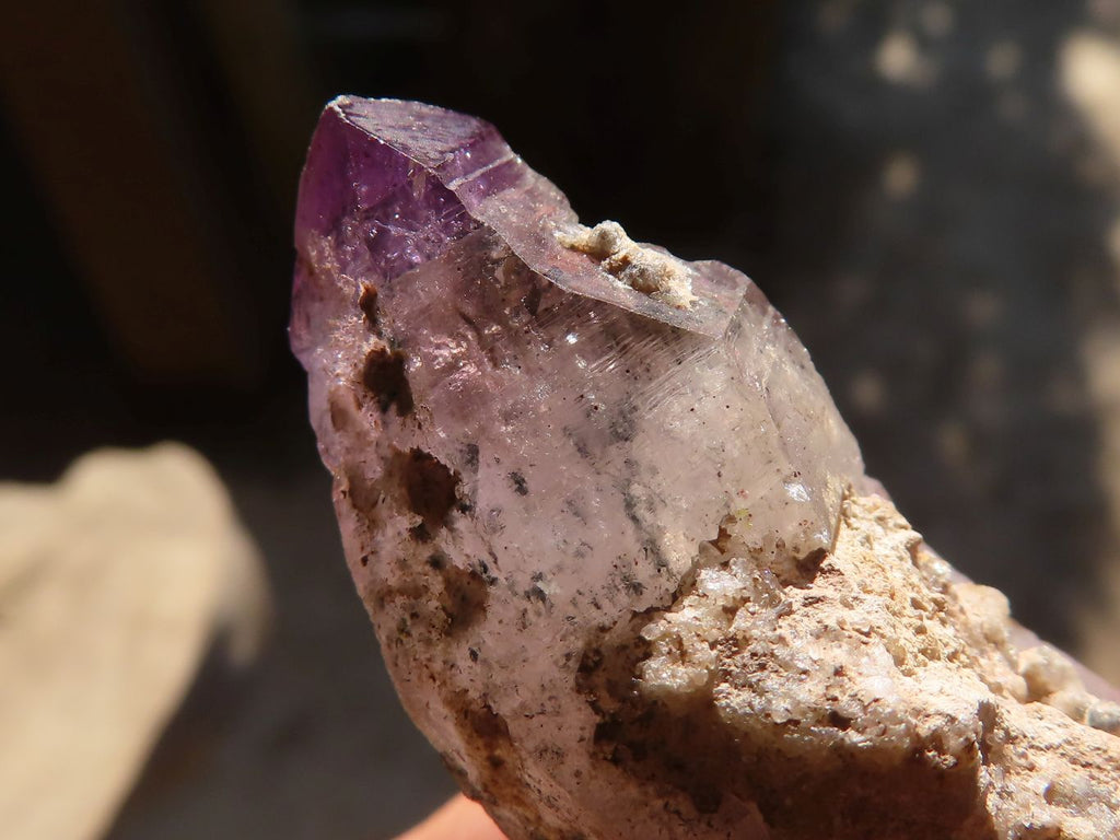 Natural Smokey Amethyst Window Quartz Crystals  x 12 From Chiredzi, Zimbabwe - Toprock Gemstones and Minerals 