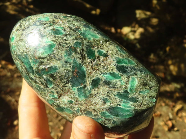 Polished Rare Emerald In Matrix Standing Free Form x 1 From Sandawana, Zimbabwe