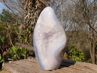 Polished Blue Lace Agate Standing Free Form x 1 From Nsanje, Malawi - Toprock Gemstones and Minerals 