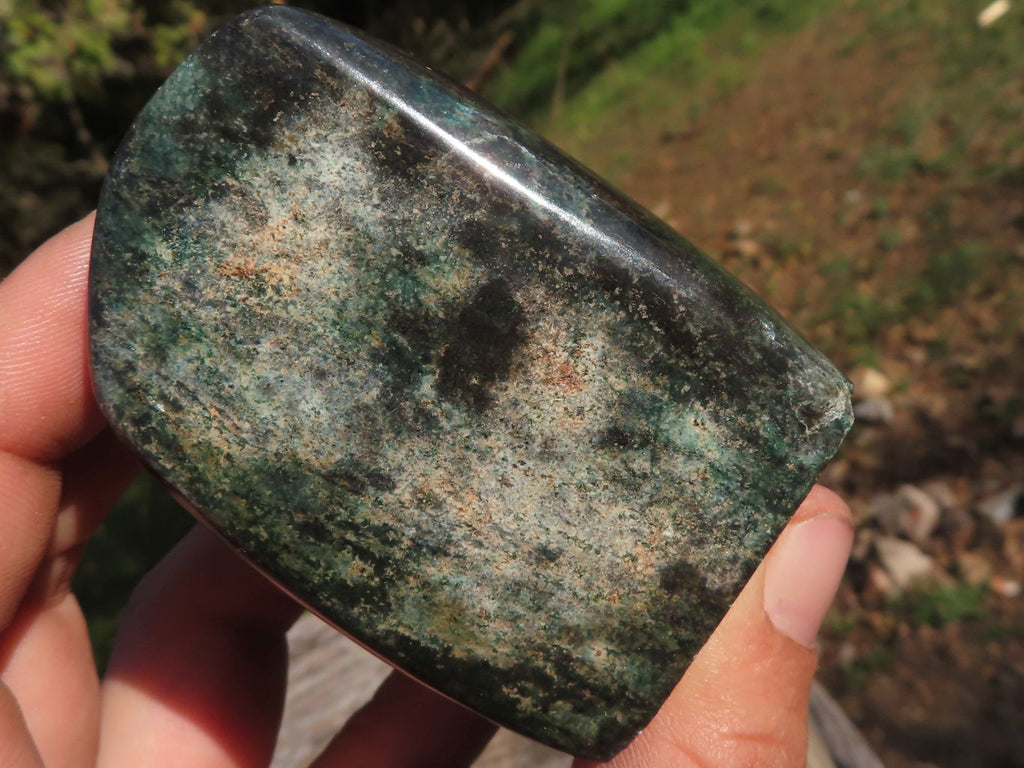 Polished Fluorescent Ruby Corundum In Chrome Verdite Free Forms x 5 From Zimbabwe - TopRock