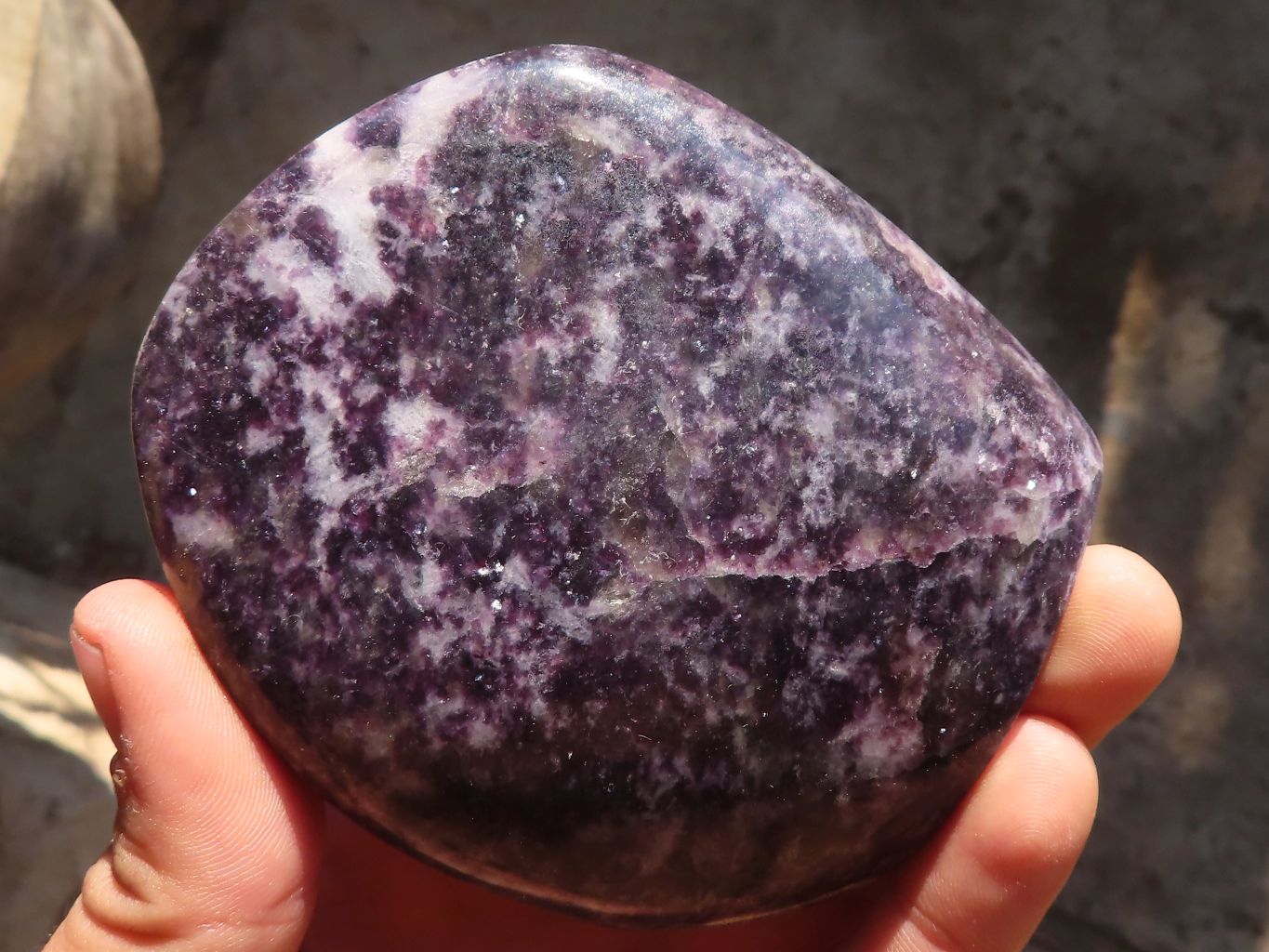 Polished  Purple Lepidolite Free Forms  x 4 From Zimbabwe - Toprock Gemstones and Minerals 
