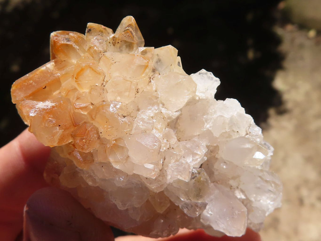 Natural Small Golden Lemonite / Limonite Quartz Clusters  x 35 From Zambia - Toprock Gemstones and Minerals 