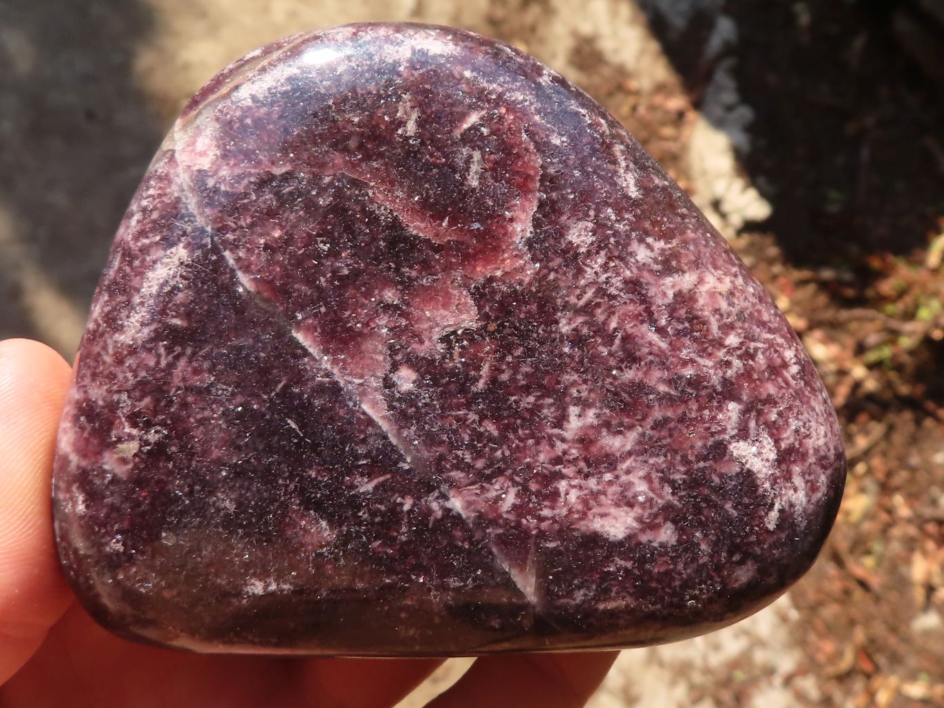Polished  Purple Lepidolite Free Forms  x 4 From Zimbabwe - Toprock Gemstones and Minerals 