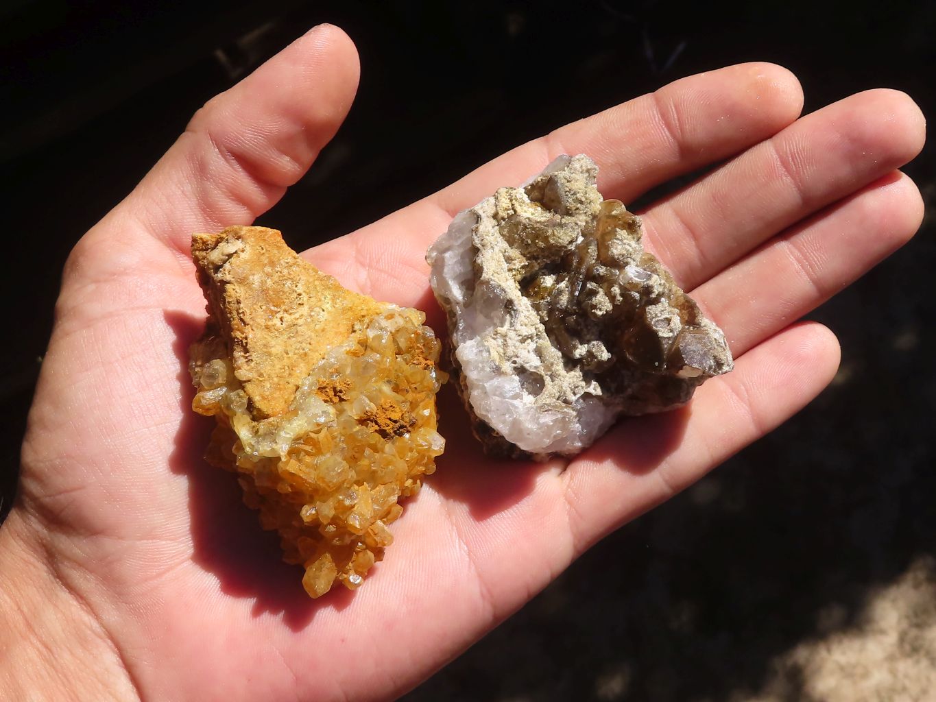 Natural Small Golden Lemonite / Limonite Quartz Clusters  x 35 From Zambia - Toprock Gemstones and Minerals 