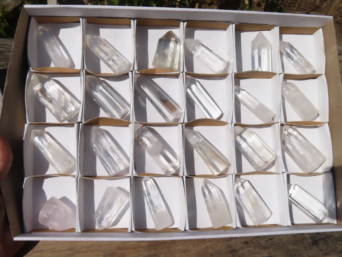 Polished Clear Quartz Crystal Points x 24 From Madagascar - Toprock Gemstones and Minerals 