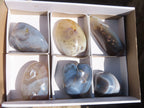 Polished Agate Standing Free Forms x 6 From West Coast, Madagascar - Toprock Gemstones and Minerals 