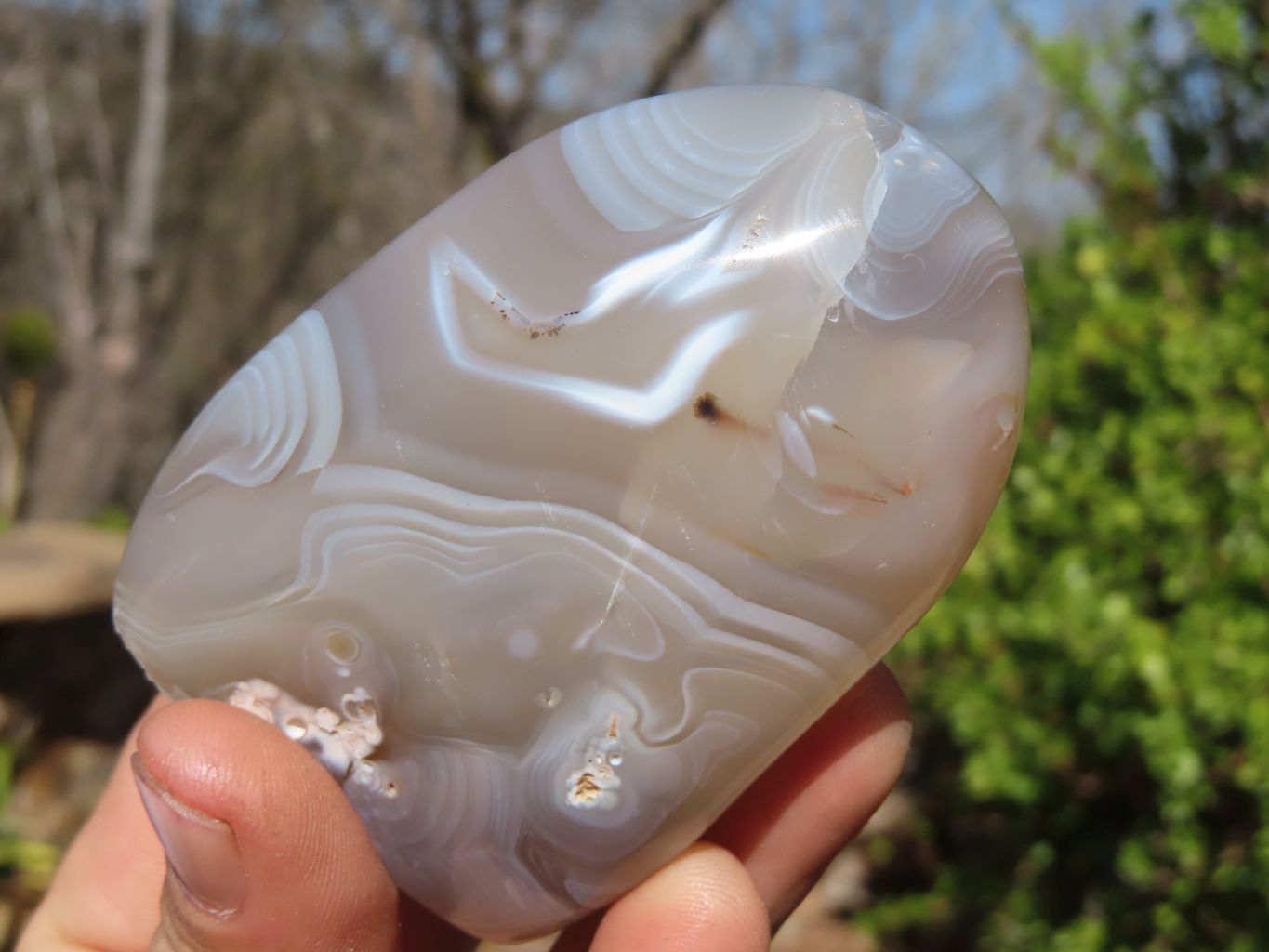 Polished Agate Standing Free Forms x 6 From West Coast, Madagascar - Toprock Gemstones and Minerals 