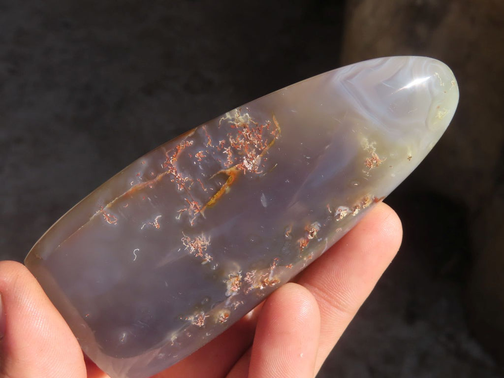 Polished Agate Standing Free Forms x 6 From West Coast, Madagascar - Toprock Gemstones and Minerals 