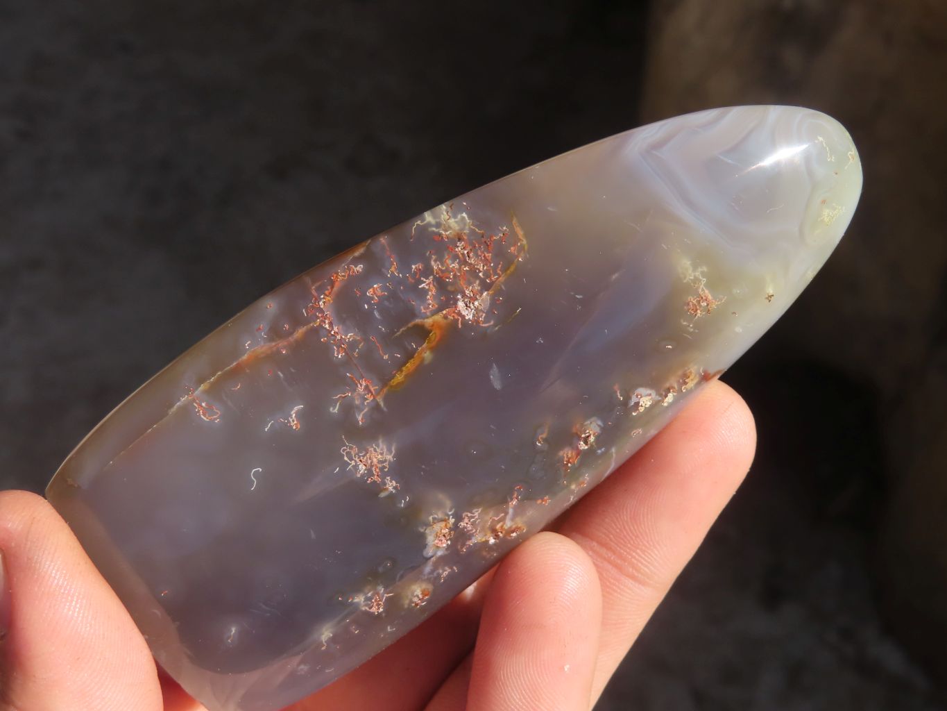 Polished Agate Standing Free Forms x 6 From West Coast, Madagascar - Toprock Gemstones and Minerals 