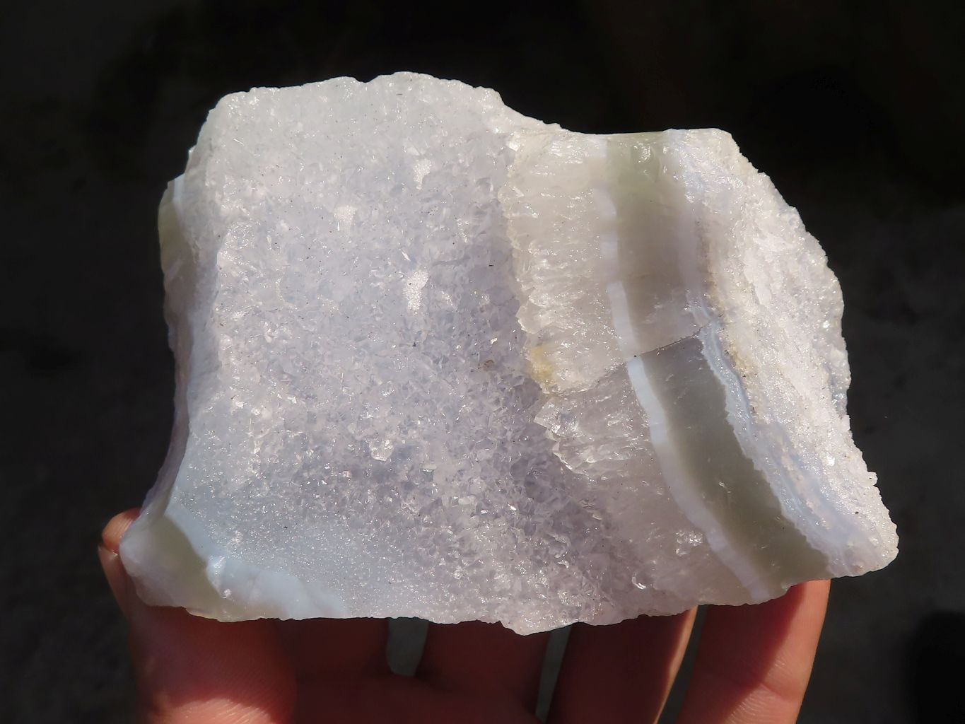 Natural Etched Blue Chalcedony Specimens  x 3 From Nsanje, Malawi - Toprock Gemstones and Minerals 