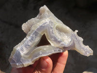 Natural Etched Blue Chalcedony Specimens  x 3 From Nsanje, Malawi - Toprock Gemstones and Minerals 
