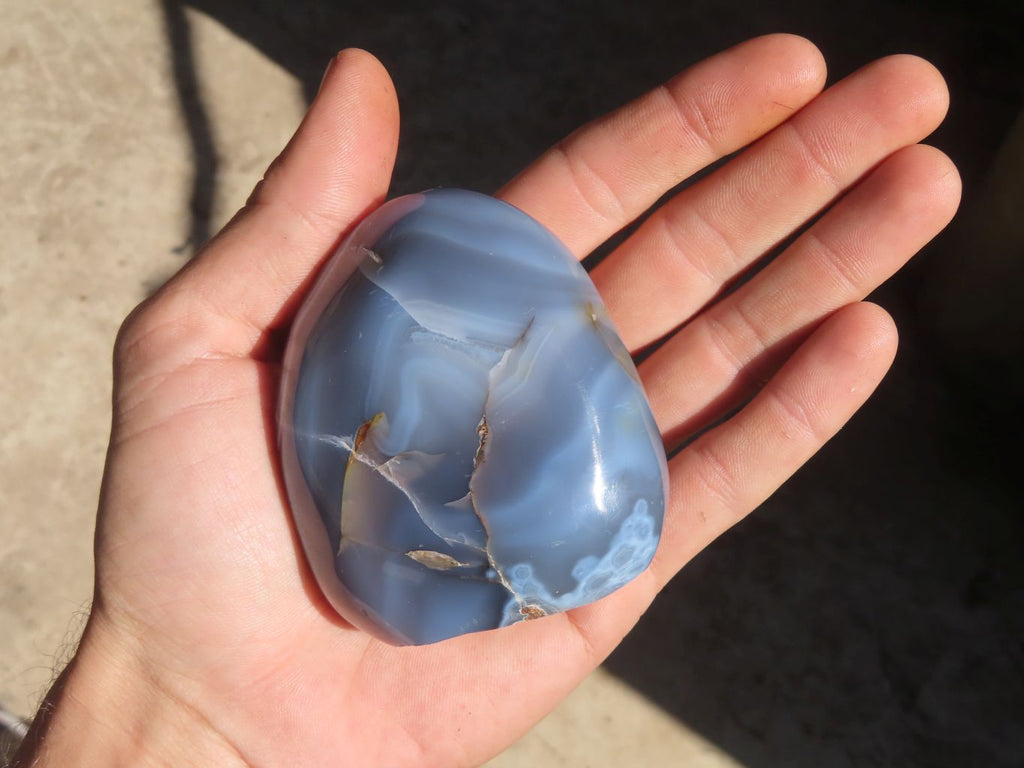 Polished Agate Standing Free Forms x 6 From West Coast, Madagascar - Toprock Gemstones and Minerals 