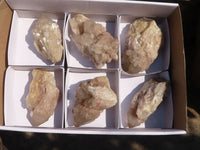 Natural Cascading Smokey Quartz Clusters x 6 From Luena, Congo - Toprock Gemstones and Minerals 