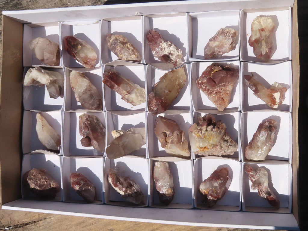 Natural Red Hematoid Quartz Specimens x 24 From Karoi, Zimbabwe - Toprock Gemstones and Minerals 