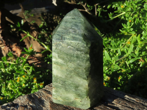 Polished Green Banded Fuchsite Crystal Points x 3 From Madagascar - TopRock