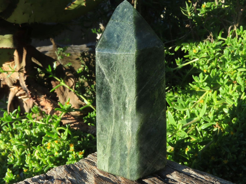 Polished Green Banded Fuchsite Crystal Points x 3 From Madagascar - TopRock