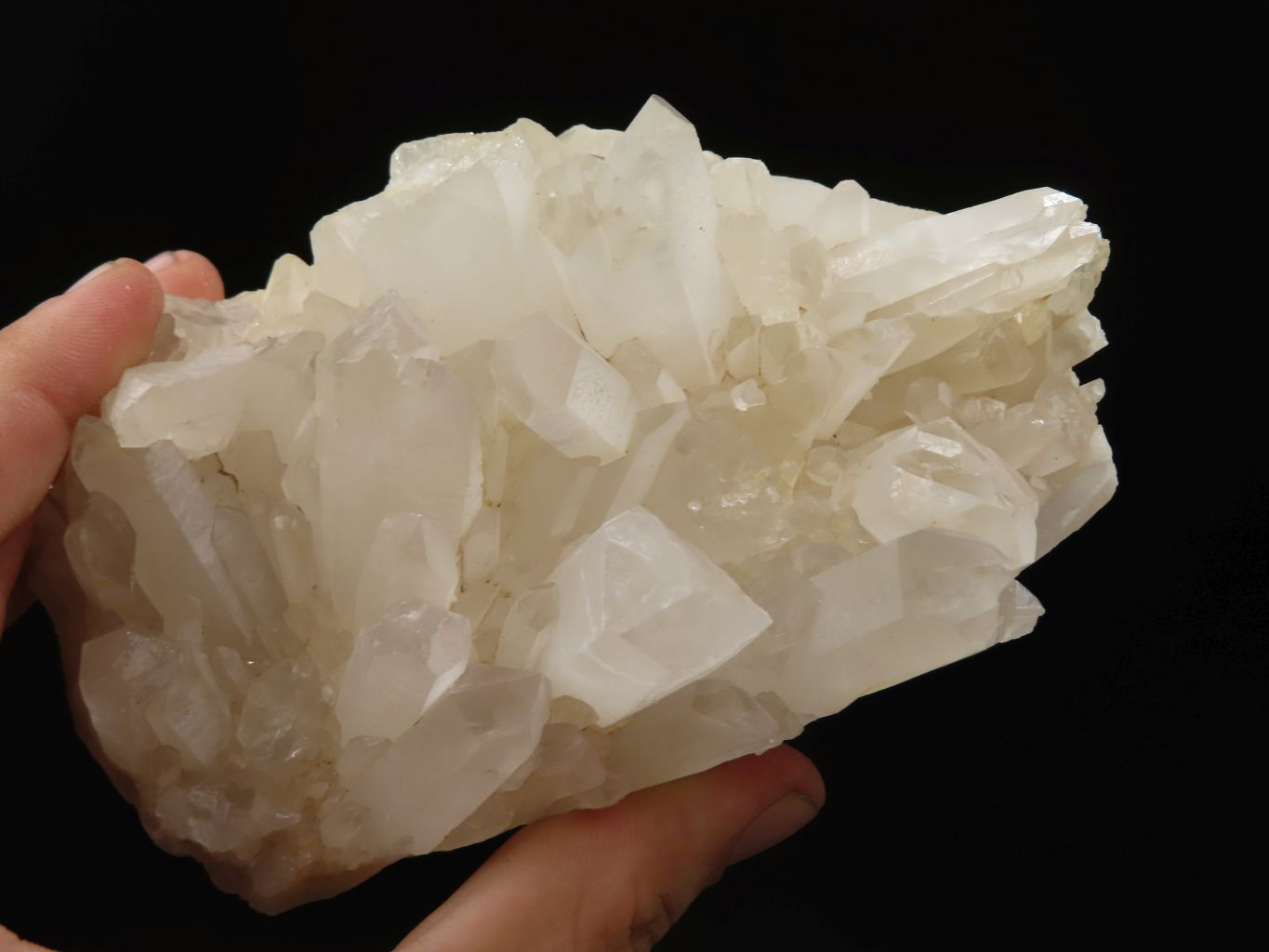 Natural Lovely Medium Sized Semi Optic Quartz Cluster Specimens x 4 From Madagascar - TopRock