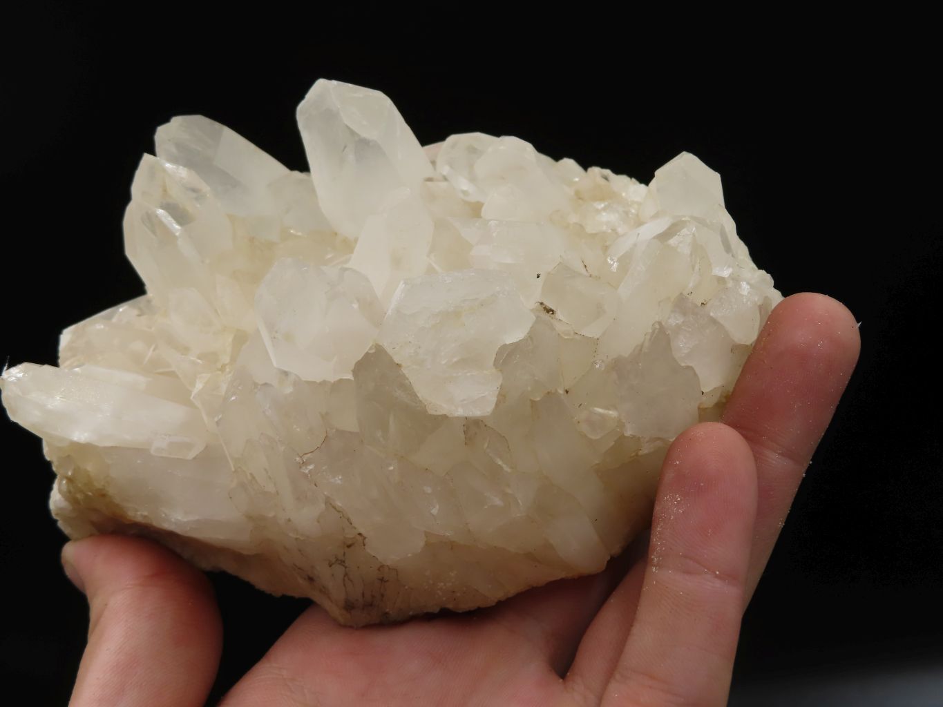 Natural Lovely Medium Sized Semi Optic Quartz Cluster Specimens x 4 From Madagascar - TopRock