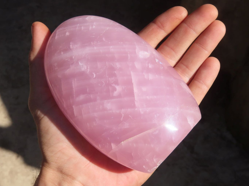Polished Pink Rose Quartz Standing Free Forms x 2 From Antsirabe, Madagascar - Toprock Gemstones and Minerals 