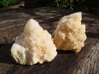 Natural White Phantom Candle Quartz Specimens  x 2 From Madagascar - TopRock