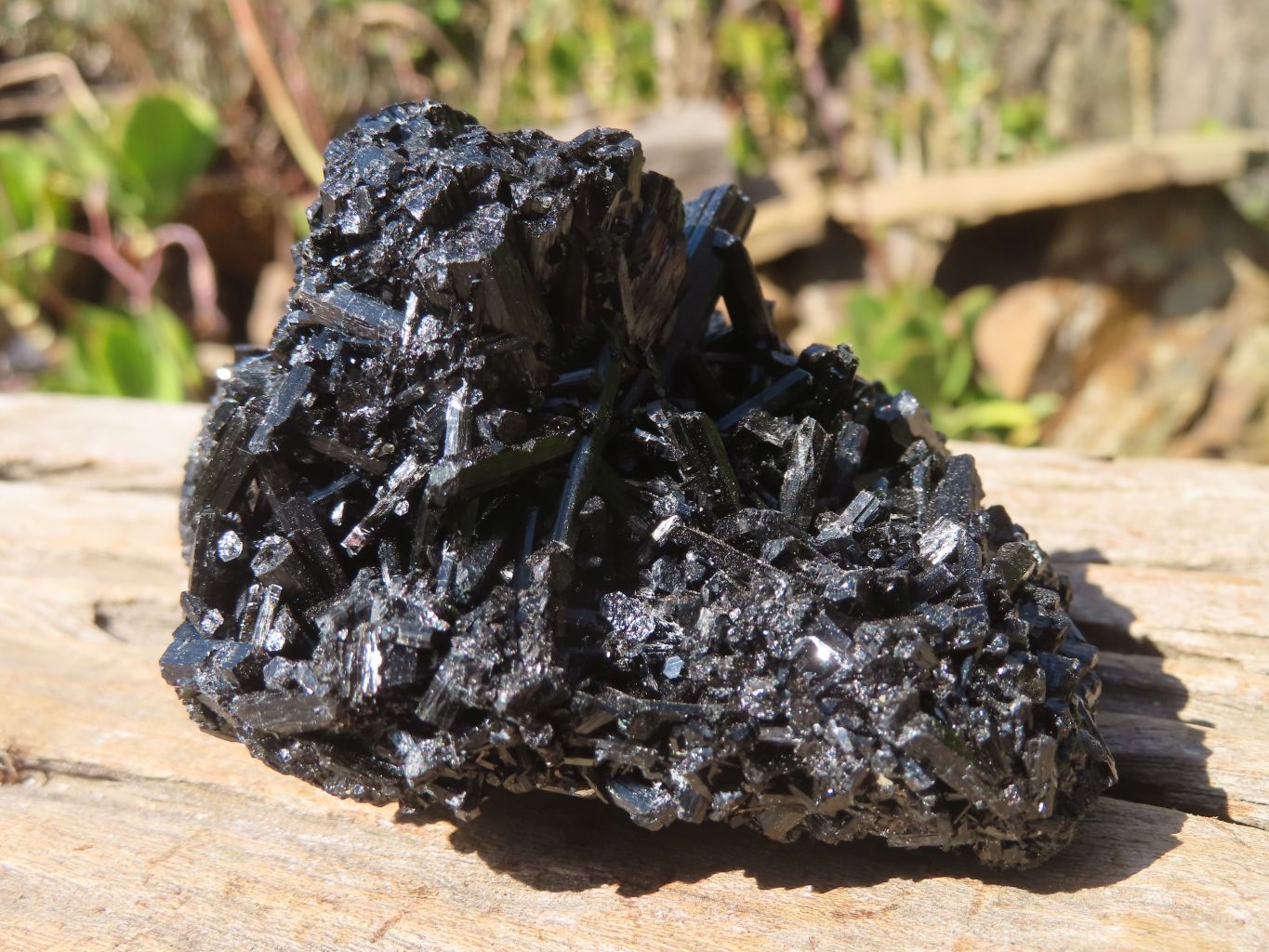 Natural Schorl Black Tourmaline Specimens x 6 From Erongo, Namibia - Toprock Gemstones and Minerals 