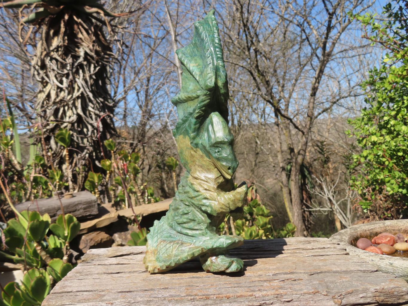Polished Green Verdite Dragon Carving  x 1 From Zimbabwe - Toprock Gemstones and Minerals 