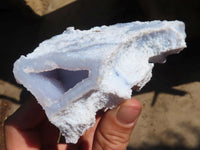 Natural Etched Blue Chalcedony Specimens  x 6 From Nsanje, Malawi - Toprock Gemstones and Minerals 
