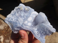 Natural Etched Blue Chalcedony Specimens  x 6 From Nsanje, Malawi - Toprock Gemstones and Minerals 