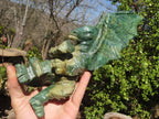 Polished Green Verdite Dragon Carving  x 1 From Zimbabwe - Toprock Gemstones and Minerals 
