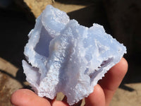 Natural Etched Blue Chalcedony Specimens  x 6 From Nsanje, Malawi - Toprock Gemstones and Minerals 