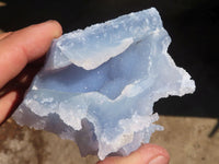 Natural Etched Blue Chalcedony Specimens  x 6 From Nsanje, Malawi - Toprock Gemstones and Minerals 