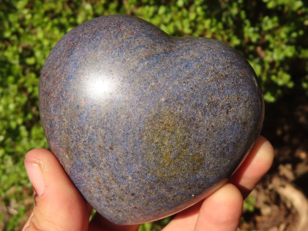 Polished Blue Lazulite Hearts  x 4 From Madagascar - Toprock Gemstones and Minerals 