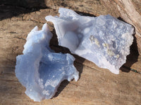 Natural Etched Blue Chalcedony Specimens  x 6 From Nsanje, Malawi - Toprock Gemstones and Minerals 