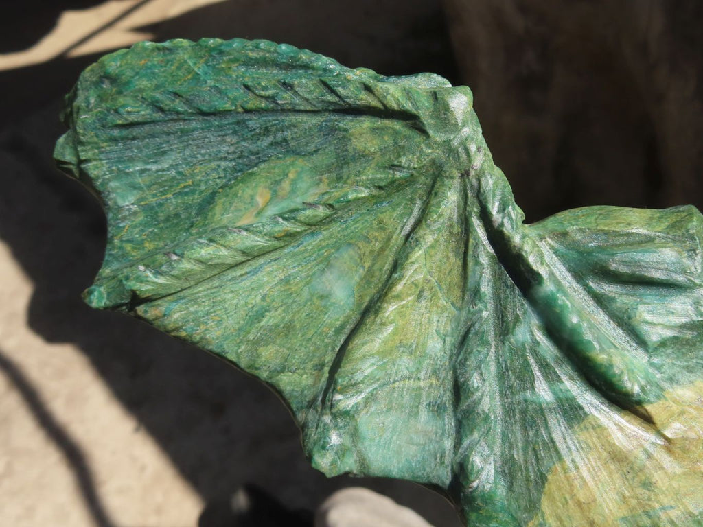 Polished Green Verdite Dragon Carving  x 1 From Zimbabwe - Toprock Gemstones and Minerals 
