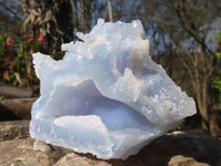 Natural Etched Blue Chalcedony Specimens  x 6 From Nsanje, Malawi - Toprock Gemstones and Minerals 
