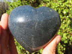 Polished Blue Lazulite Hearts  x 4 From Madagascar - Toprock Gemstones and Minerals 