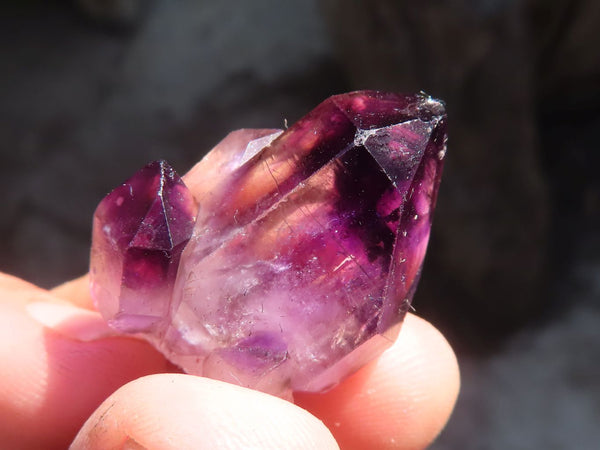 Natural Small Smokey Amethyst Crystals  x 20 From Chiredzi, Zimbabwe - Toprock Gemstones and Minerals 