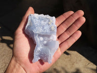 Natural Etched Blue Chalcedony Specimens  x 6 From Nsanje, Malawi - Toprock Gemstones and Minerals 