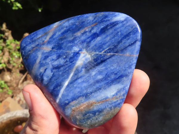 Polished Blue Sodalite Free Forms  x 6 From Namibia