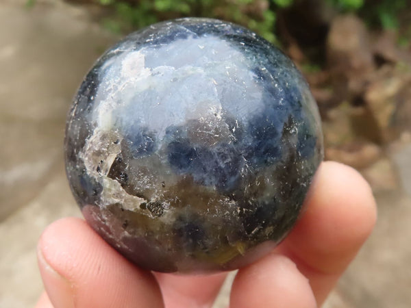 Polished Blue Iolite / Water Sapphire Spheres  x 12 From Madagascar - TopRock