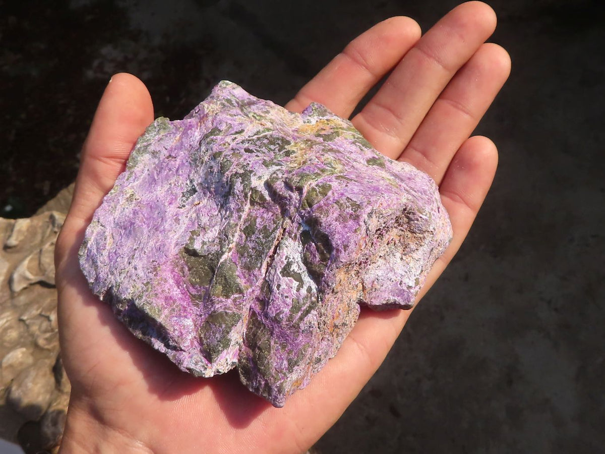 Natural Rough Stichtite & Serpentine Specimens x 6 From Barberton, South Africa - Toprock Gemstones and Minerals 