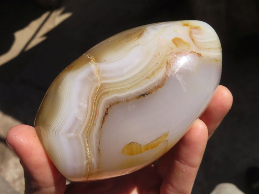 Polished Agate Standing Free Forms x 3 From Madagascar - Toprock Gemstones and Minerals 