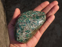 Polished Rare Emerald Mica In Matrix Standing Free Forms x 2 From Mutoko, Zimbabwe - Toprock Gemstones and Minerals 